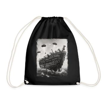 Arche de Noé Chrétien OVNI Alien Alien Sel - Sac de sport léger - noir - Devant