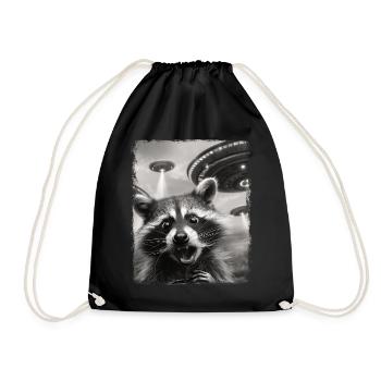 raton laveur, opossum, chat des rues, OVNI, extraterrestre, extraterrestre - Sac de sport léger - noir - Devant