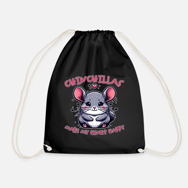 Chinchilla Spruch Lustiges Chinchilla Geschenk - Turnbeutel - Schwarz