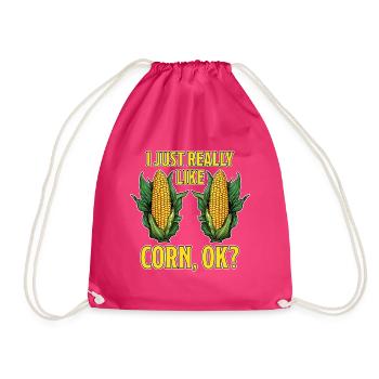 Maiskolben Spruch Mais Lustige Maiskolben Geschenk - Turnbeutel - Fuchsia - Vorne