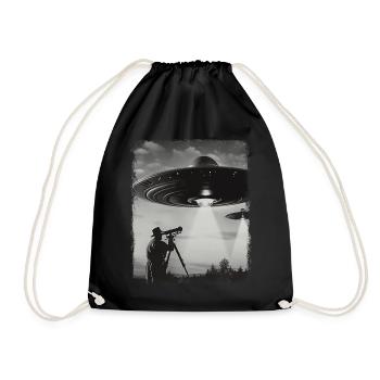 Stargazing Stargazer UFO Alien Außerirdischer Self - Drawstring Bag - black - Front