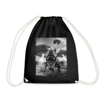 T-Rex Dinosaure Tyrannosaure Rex OVNI Außerirdis - Sac de sport léger - noir - Devant