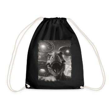 T-Rex Dinosaure Tyrannosaure Rex OVNI Außerirdis - Sac de sport léger - noir - Devant