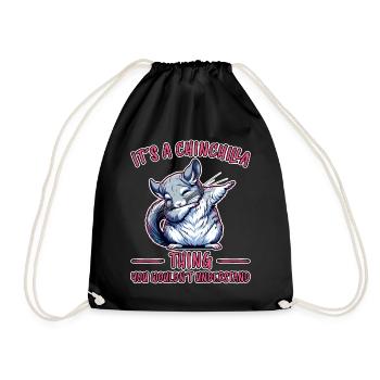 Dabbing Chinchilla Dire Blague Chinchilla Cadeau - Sac de sport léger - noir - Devant