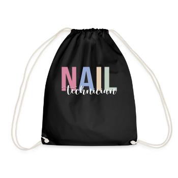 Technicienne des ongles Technicienne des ongles Esthéticienne - Sac de sport léger - noir - Devant