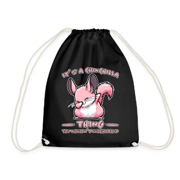 Dabbing Chinchilla Dire Blague Chinchilla Cadeau - Sac de sport léger - noir - Devant