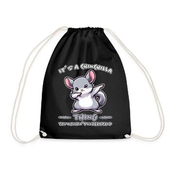 Dabbing Chinchilla Dire Blague Chinchilla Cadeau - Sac de sport léger - noir - Devant