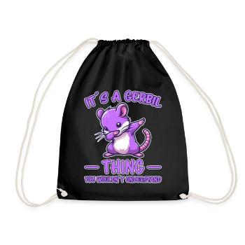 Dabbing Gerbil Dire Racing Rat Gerbil Cadeau - Sac de sport léger - noir - Devant