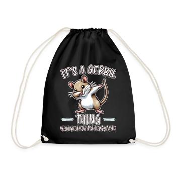 Dabbing Gerbil Dire Racing Rat Gerbil Cadeau - Sac de sport léger - noir - Devant