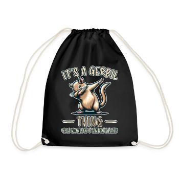 Dabbing Gerbil Dire Racing Rat Gerbil Cadeau - Sac de sport léger - noir - Devant