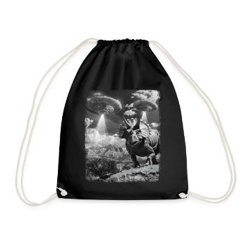 Triceratops Dinosaure OVNI Alien Alien S - Sac de sport léger - noir - Devant