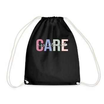 Nursing Assistant Patient Care Assistant PCA K - Drawstring Bag - black - Front