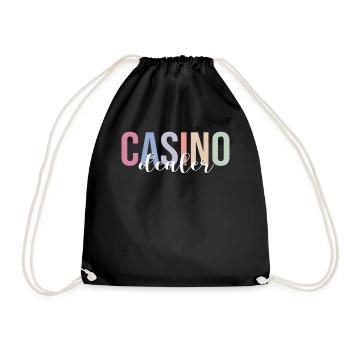 Casino Croupier Poker Jeux d’argent - Sac de sport léger - noir - Devant
