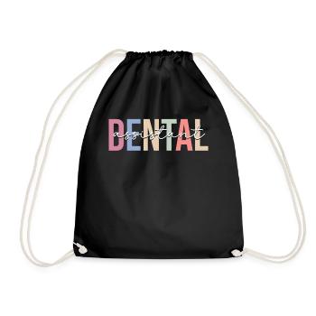 Assistante dentaire Hygiéniste dentaire Dentiste - Sac de sport léger - noir - Devant