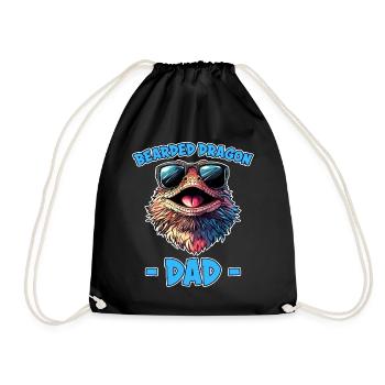 Dragon barbu disant papa drôle dragon barbu cadeau - Sac de sport léger - noir - Devant