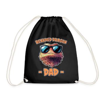 Dragon barbu disant papa drôle dragon barbu cadeau - Sac de sport léger - noir - Devant