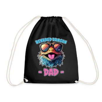 Dragon barbu disant papa drôle dragon barbu cadeau - Sac de sport léger - noir - Devant