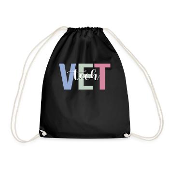Vet Tech Veterinärtechniker Tierarzt - Turnbeutel - Schwarz - Vorne