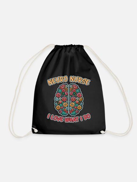 Neuro Nurse Pflegefachkraft Neurologie Geschenk - Turnbeutel - Schwarz
