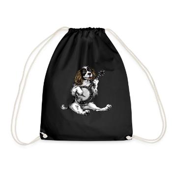 Anglais Springer Spaniel Chien Bluegrass Banjo Spie - Sac de sport léger - noir - Devant