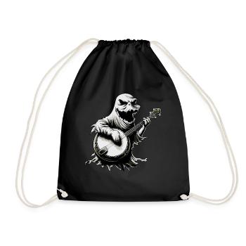 Gespenst Halloween Gespenstische Bluegrass Banjo S - Turnbeutel - Schwarz - Vorne