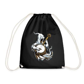 Gespenst Halloween Gespenstische Bluegrass Banjo S - Turnbeutel - Schwarz - Vorne