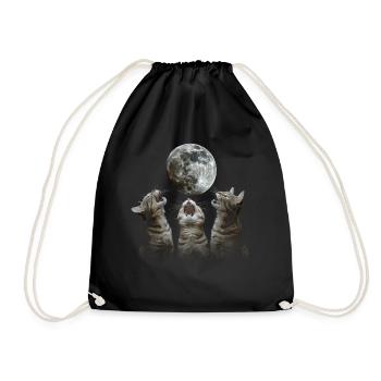 Chat américain à poil court Lune hurlante - Sac de sport léger - noir - Devant