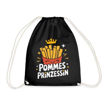 Frites, frites, restauration rapide - Sac de sport léger - noir - Devant