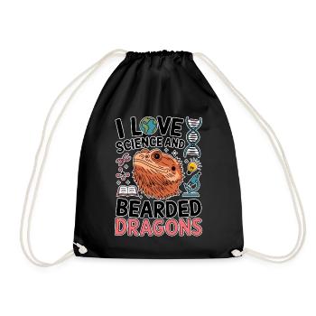 Dragon barbu étudiant en sciences Cadeau de dragon barbu - Sac de sport léger - noir - Devant