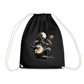 Mumie Halloween Bluegrass Banjo Spieler - Turnbeutel - Schwarz - Vorne