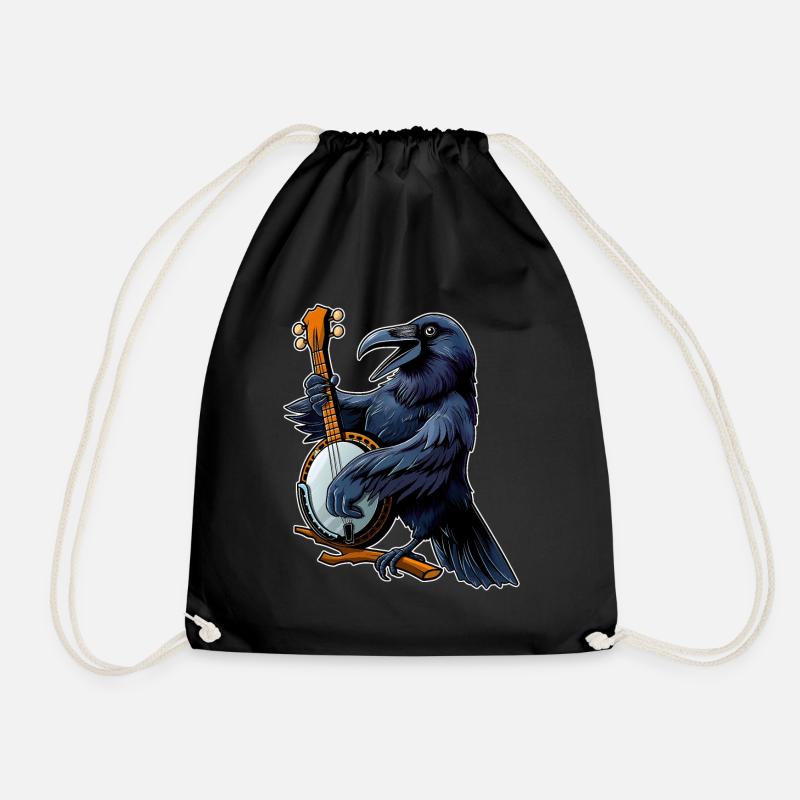Raven Crow Bluegrass Banjo Spieler - Turnbeutel - Schwarz