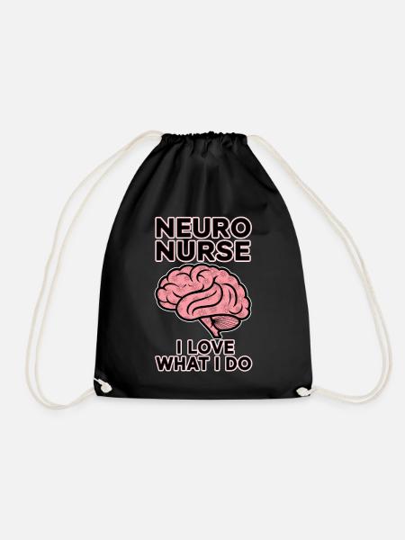 Neuro Nurse Pflegefachkraft Neurologie Geschenk - Turnbeutel - Schwarz