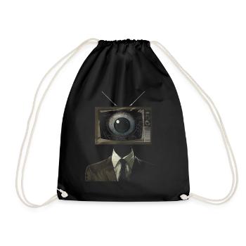 Esthétique bizarre TV Homme Oeil Grunge brins - Sac de sport léger - noir - Devant