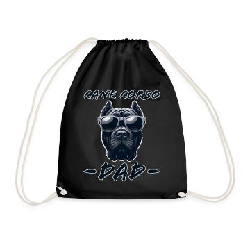 Cane Corso Italiano Papa Dad Cane Corso Gift - Drawstring Bag - black - Front