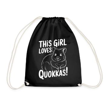 Quokka Disant Australie Drôle Quokka Cadeau - Sac de sport léger - noir - Devant