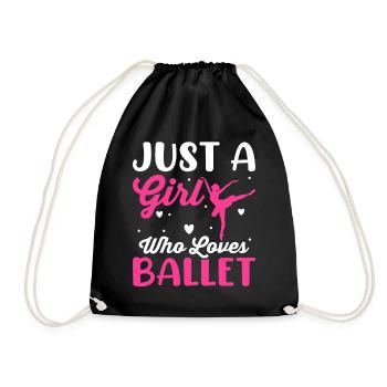 Juste une fille qui aime danseuse de danse classique - Sac de sport léger - noir - Devant