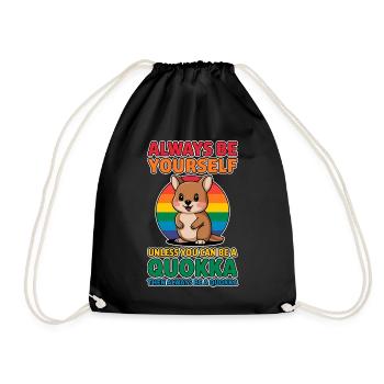 Quokka Disant Australie Drôle Quokka Cadeau - Sac de sport léger - noir - Devant