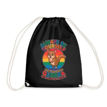 Quokka Disant Australie Drôle Quokka Cadeau - Sac de sport léger - noir - Devant