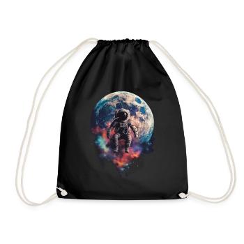 Astronaute Lune flottante de l’espace - Sac de sport léger - noir - Devant