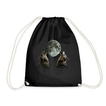 Bouvier australien chien chien lune hurlante - Sac de sport léger - noir - Devant