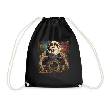 python royal serpent lune hurlante - Sac de sport léger - noir - Devant