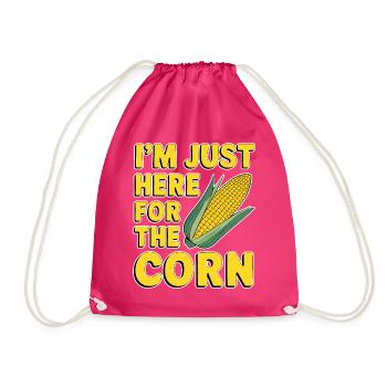 Maiskolben Spruch Mais Lustige Maiskolben Geschenk - Turnbeutel - Fuchsia - Vorne