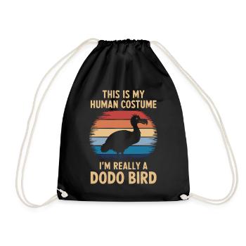 Dodo Saying Dodo Bird Funny Dodo Gift - Drawstring Bag - black - Front