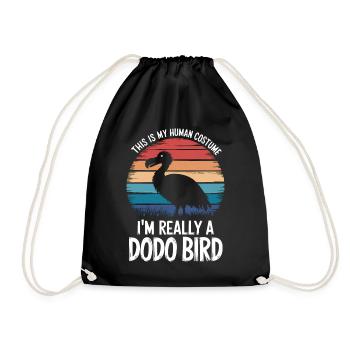 Dodo Spruch Dodo Vogel Lustiges Dodo Geschenk - Turnbeutel - Schwarz - Vorne