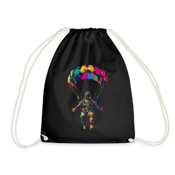 Parachutiste parachutiste - Sac de sport léger - noir - Devant