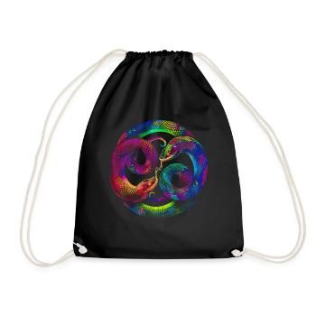 Serpent Reptile Popart - Sac de sport léger - noir - Devant