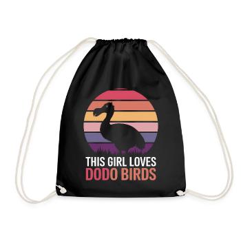 Dodo Dire Dodo Oiseau Fille Drôle Dodo Cadeau - Sac de sport léger - noir - Devant