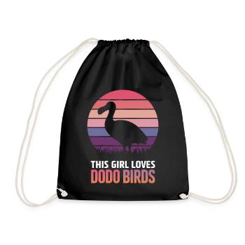 Dodo Dire Dodo Oiseau Fille Drôle Dodo Cadeau - Sac de sport léger - noir - Devant