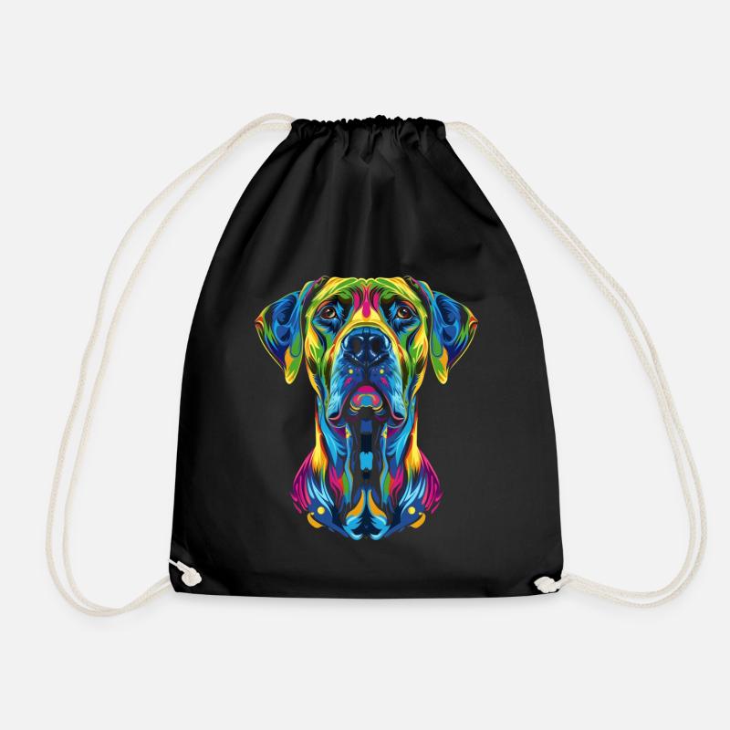 Rhodesian Ridgeback Hund Popart - Turnbeutel - Schwarz