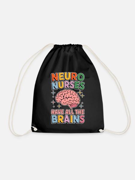 Neuro Nurse Pflegefachkraft Neurologie Geschenk - Turnbeutel - Schwarz